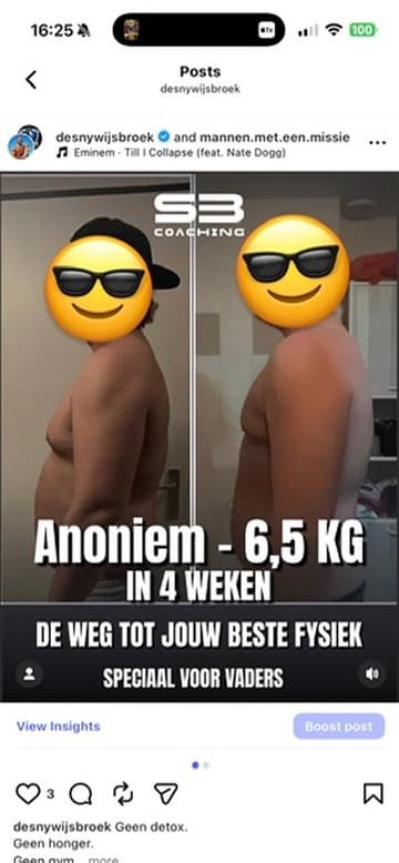 Voor-en-na transformatie 22 van een vader die afviel met coaching van Mannen met een Missie
