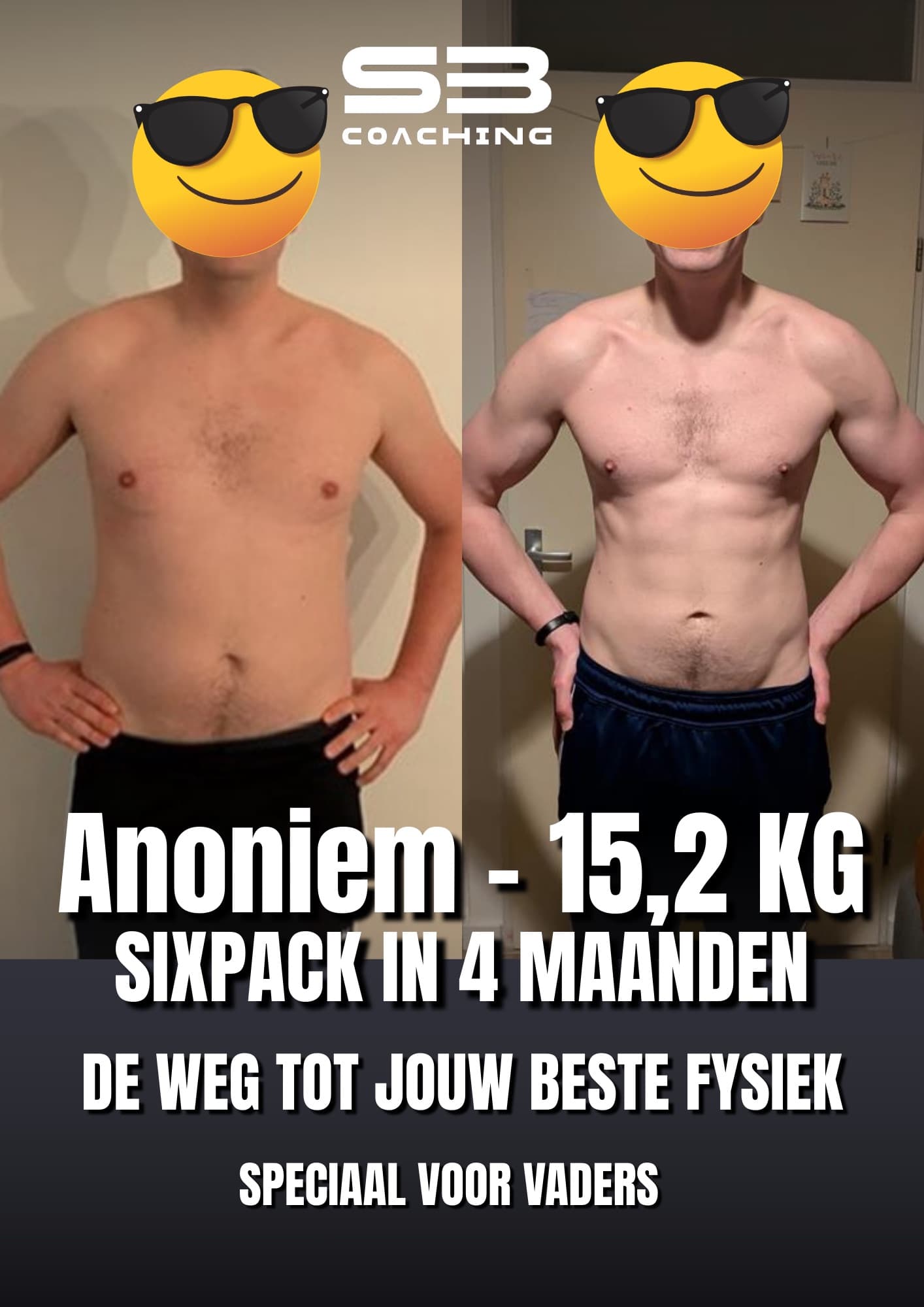 Voor-en-na transformatie 44 van een vader die afviel met coaching van Mannen met een Missie