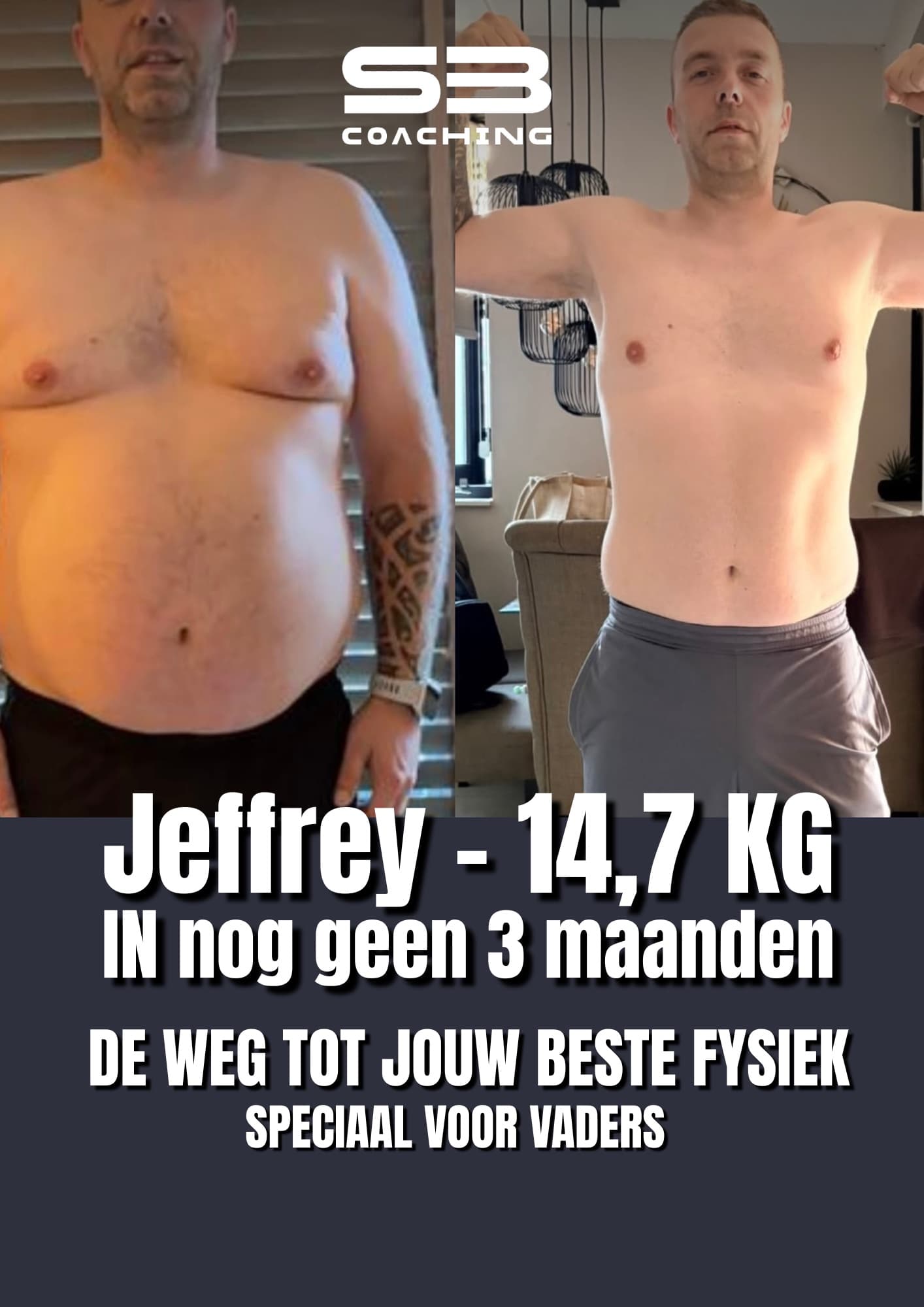 Voor-en-na transformatie 56 van een vader die afviel met coaching van Mannen met een Missie